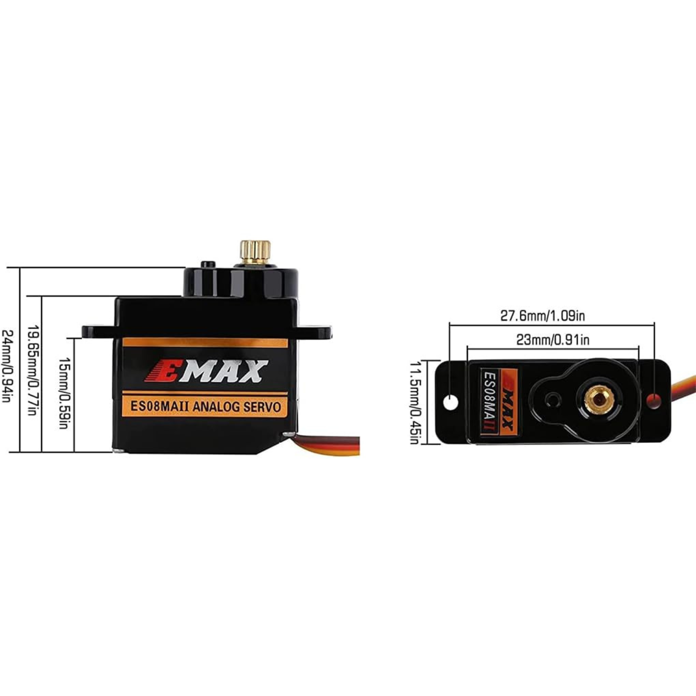 ES08MA II 12g Metal Gear Micro Servo - Image 3