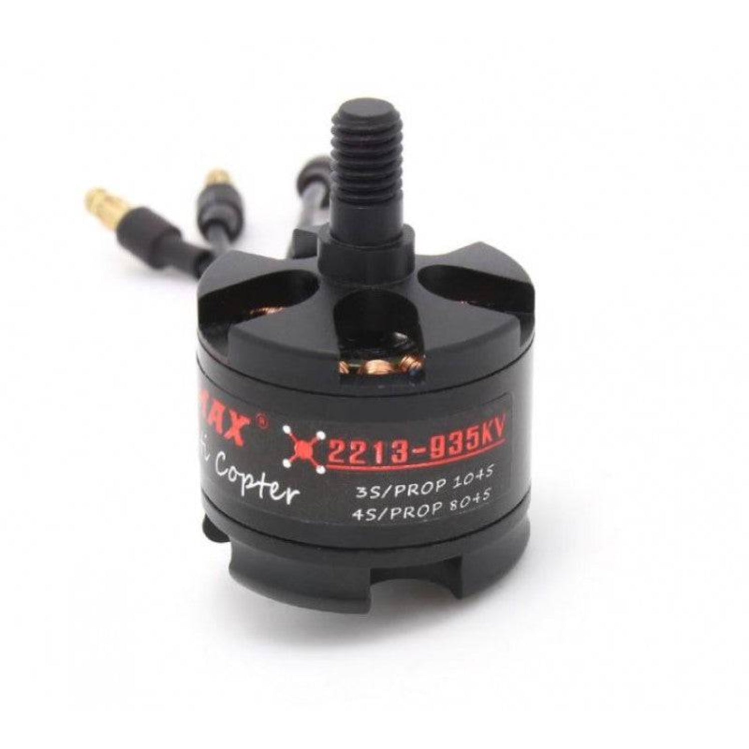 EMAX MT2213 935KV Brushless DC Motor (CW Motor Rotation, Black Cap) with 1045 Propeller Combo (Original)