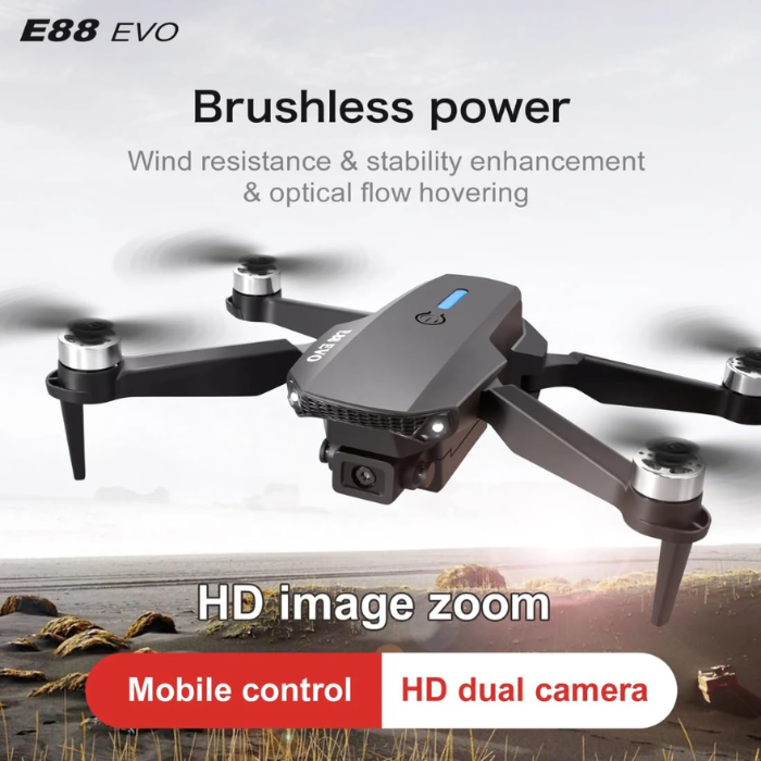 E88 EVO Brushless Motor Drone Kit with 4K UHD Camera and Intelligent Flight Modes - Image 3