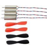 716 Coreless Motors DC 3.7V-4.2V 50000RPM Micro Brush Motor with 4 Propellers for Quadcopter Drone (Set of 4)